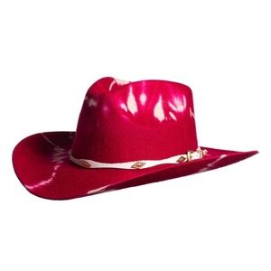 ASN | Festival Western Cowgirl In LA Hat Wool Size Pink Tie Dyed | S